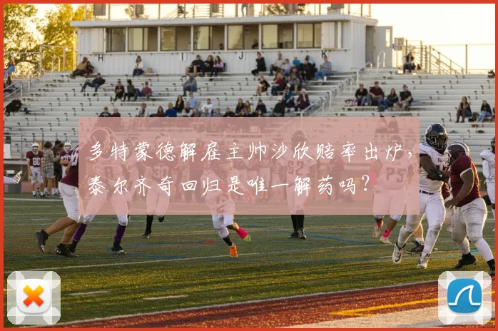 多特蒙德解雇主帅沙欣赔率出炉，泰尔齐奇回归是唯一解药吗？